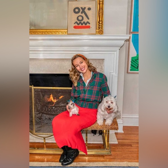 NWT Gretchen Scott Slimming Red Sailor Skirt Size Lg - Picture 14 of 15